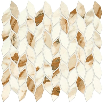 Мозаика Marvel Shine Calacatta Imperiale Mosaico Twist Silk 30.5x30.5